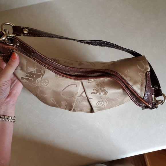 Vintage Rare Coach Horse & Carriage Sateen Shoulder Bag Purse - Picture 10 of 14